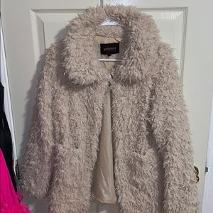 Tan fur coat